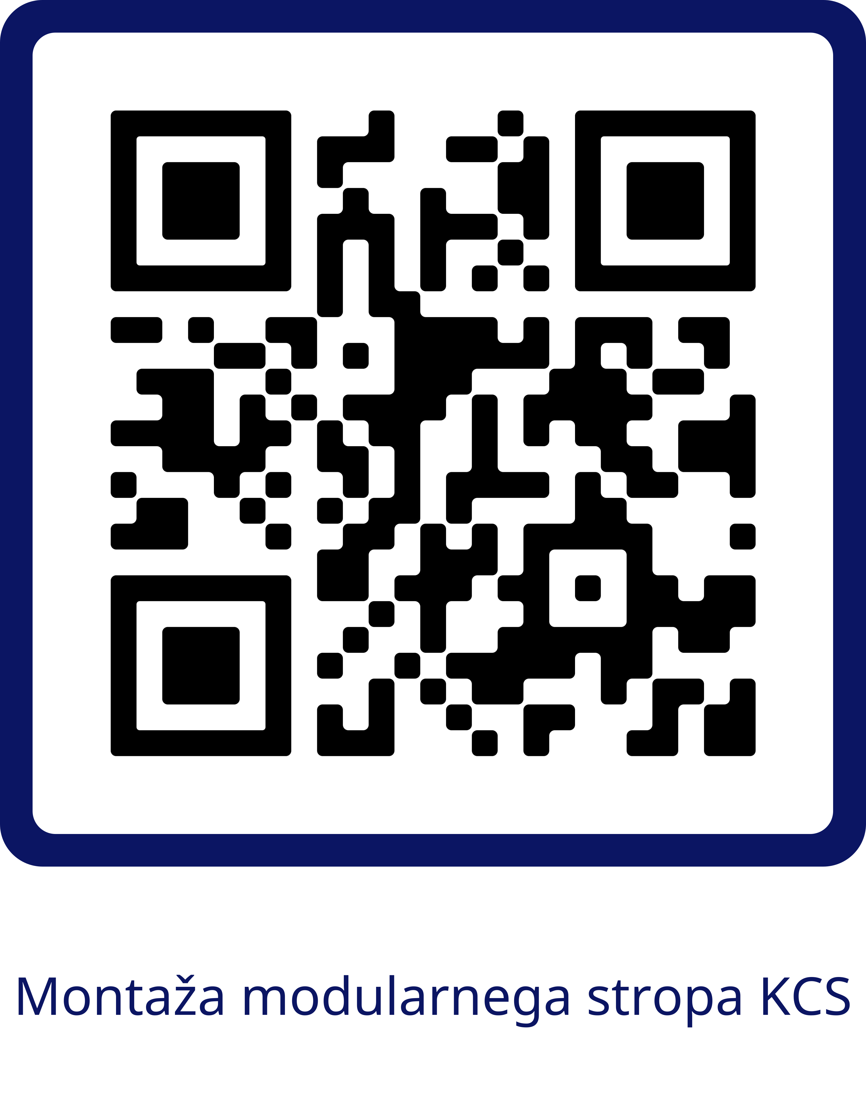 QR koda: Montaža modularnega stropa KCS